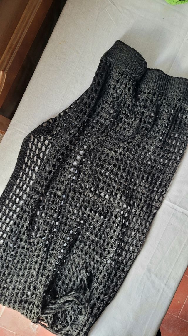 Falda negra crochet playa | Boho