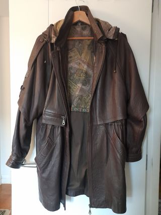 Anorak de cuero vintage S