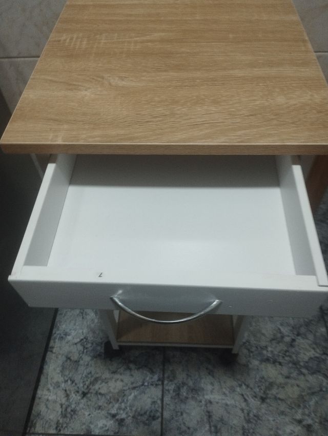 Carrito auxiliar cocina - blanco