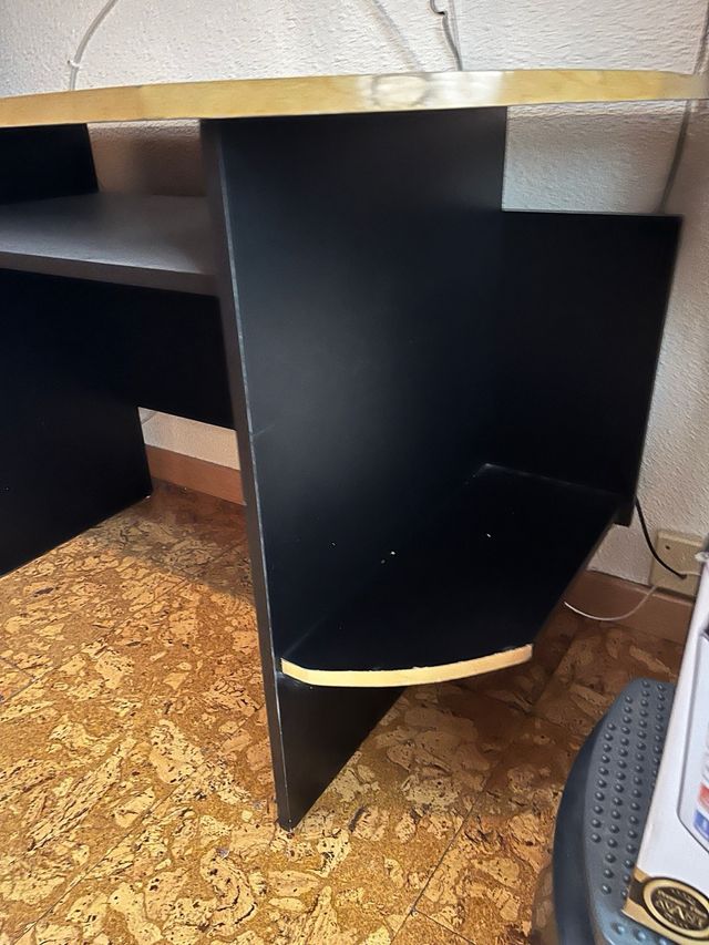 Escritorio madera - negro/marrón