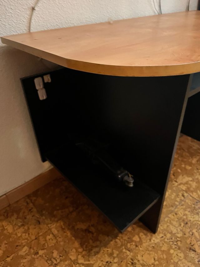 Escritorio madera - negro/marrón