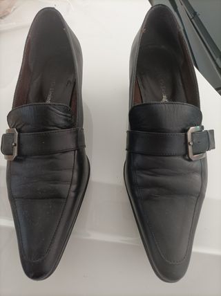 Zapatos negros de tacón - Piel