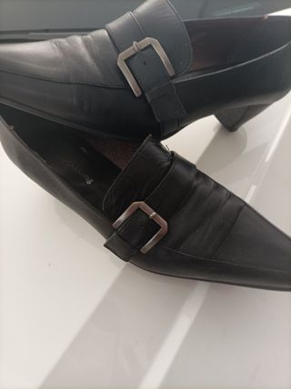 Zapatos negros de tacón - Piel
