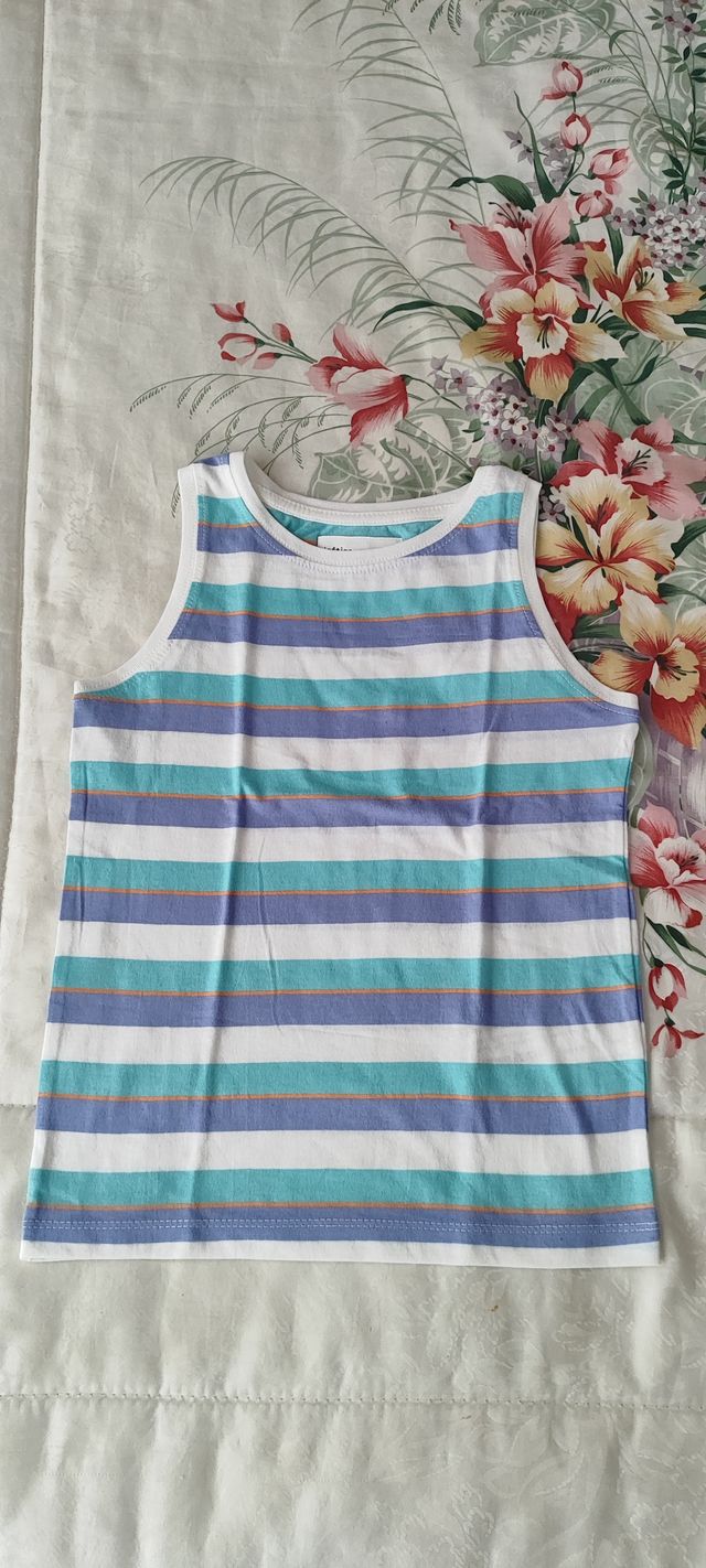 Lote 4 camisetas tirantes niño 5-6 años