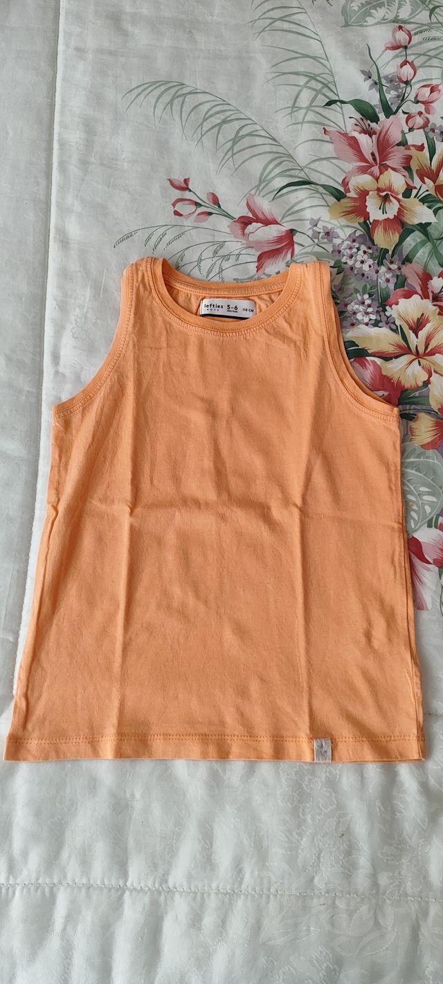 Lote 4 camisetas tirantes niño 5-6 años