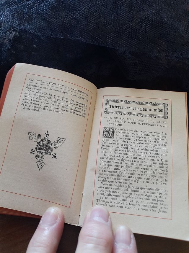 Antico libretto di preghiere- Francese