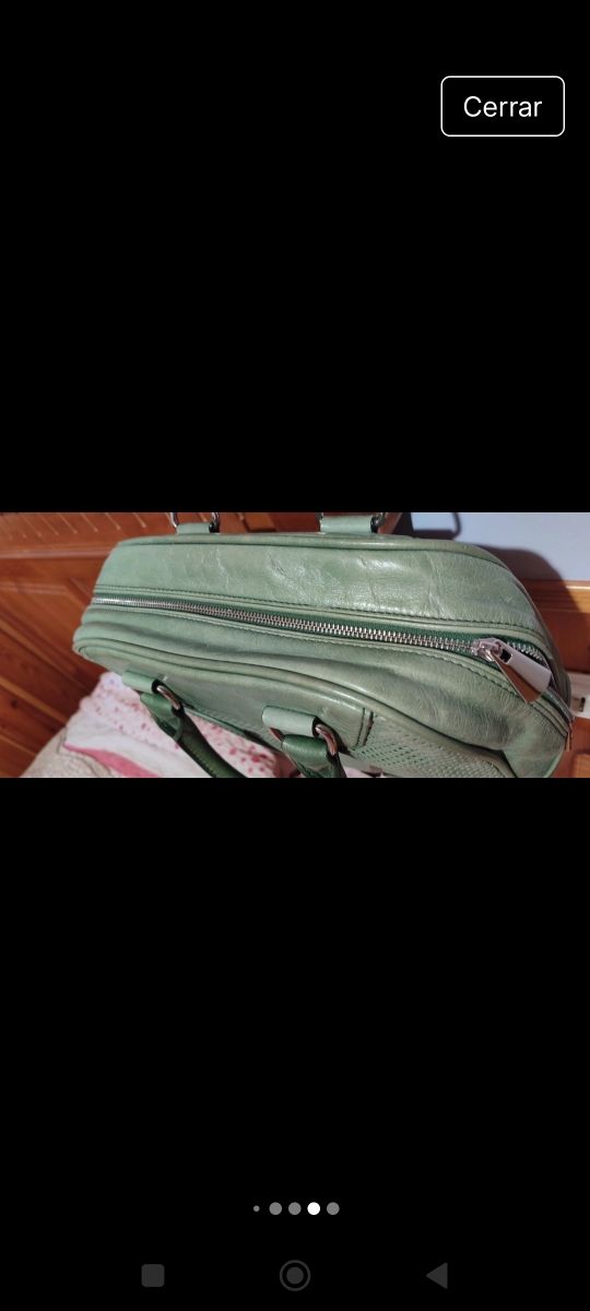 Bolso Bimba y Lola verde oliva Piel.