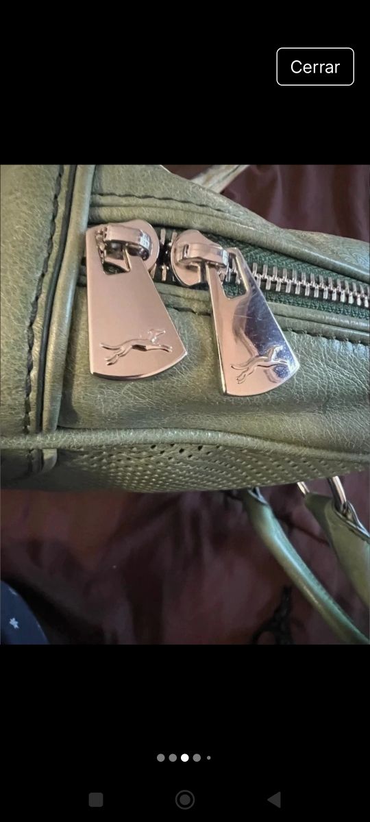 Bolso Bimba y Lola verde oliva Piel.