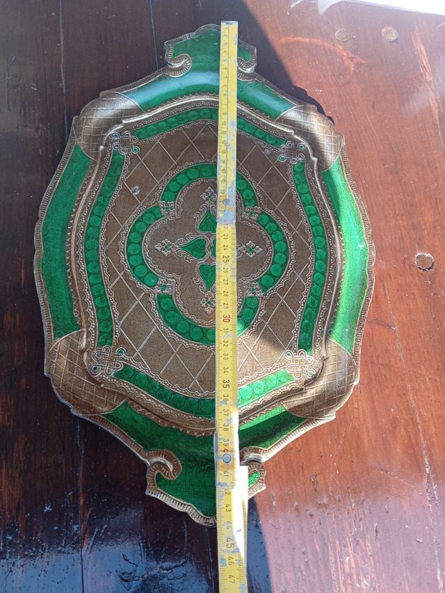 Vassoio verde oro