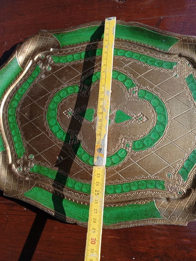 Vassoio verde oro