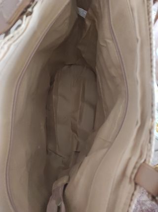Bolso playa beige y marrón
