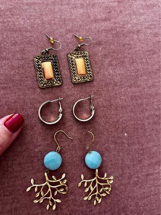 3 pares de Pendientes 