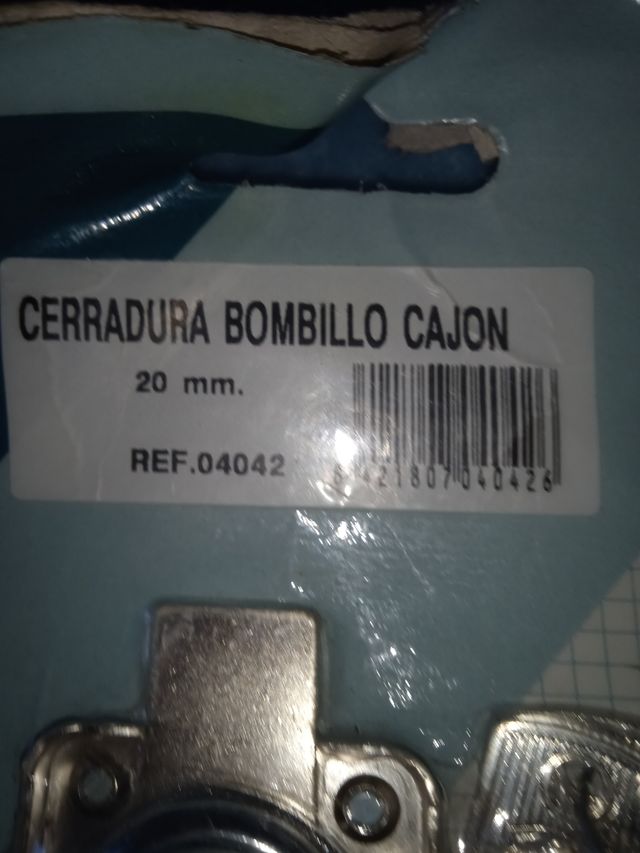 Cerradura bombillo de cajón