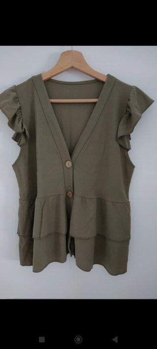 Blusa verde oliva - Talla única