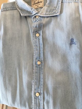 Camisa Scalpers azul talla 40