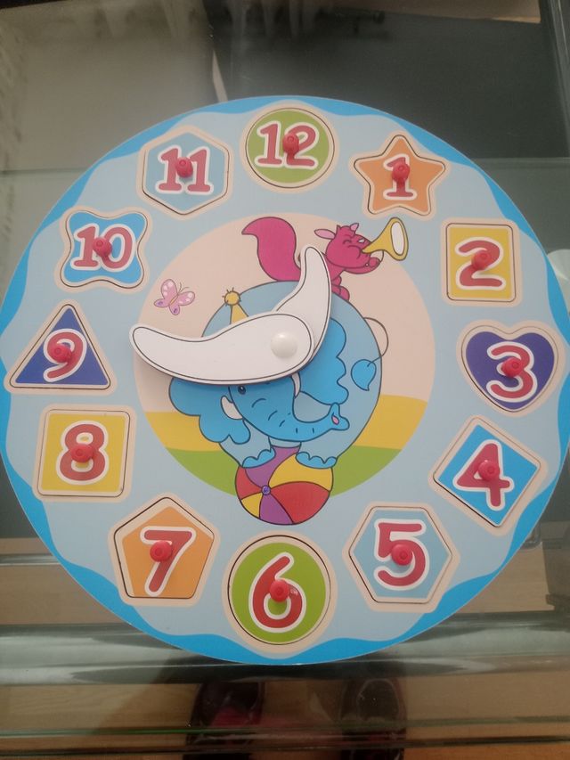 Reloj juguete madera Jugettos