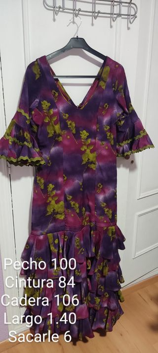 Traje gitana lunares multicolor talla 5