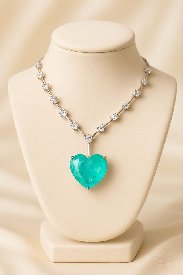 Deslumbrante Collar de Turmalina Paraíba en Plata de Ley – Joyería Exclusiva y Artesanal