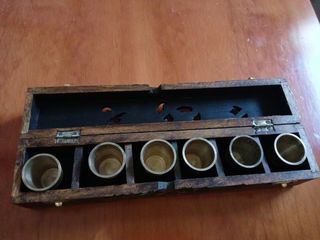 Chupitos en caja de madera