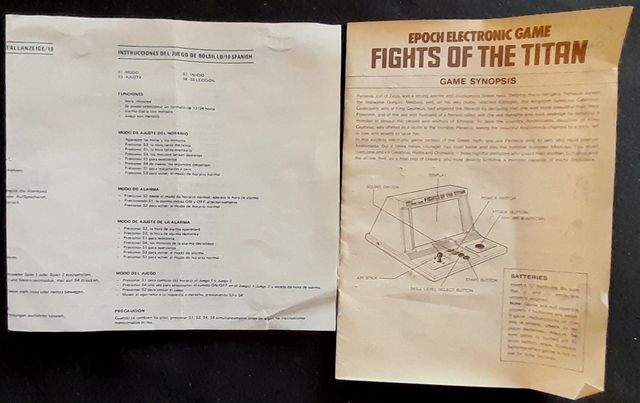 “FIGHTS OF DE TITAN”, JUEGO ELECTRÓNICO DE 1983.