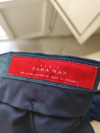Traje hombre Zara azul eléctrico 