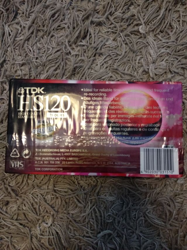 Cinta de video TDK HS120