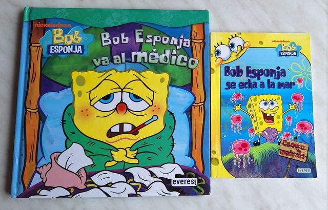 Lote 2 libros Bob Esponja