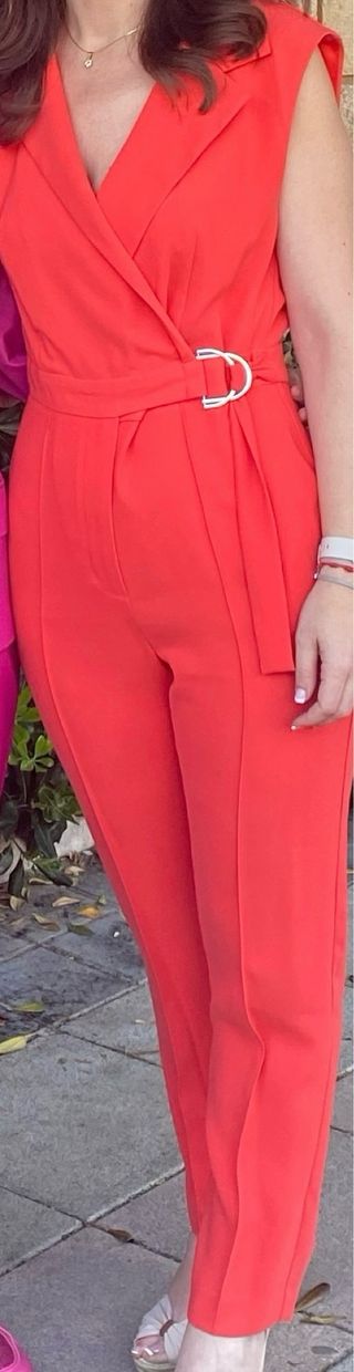 Mono Mango rojo coral - Talla M