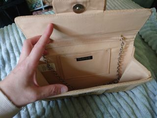Bolso Parfois beige rafia