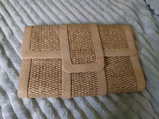 Bolso Parfois beige rafia