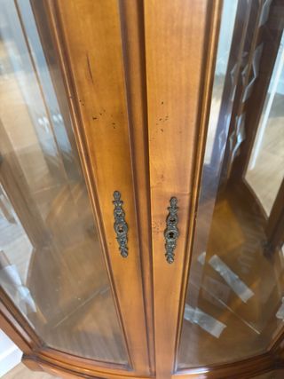 Vitrina Esquina Madera Cristal