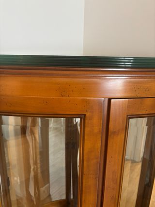 Vitrina Esquina Madera Cristal