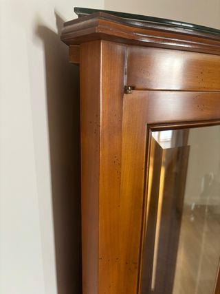 Vitrina Esquina Madera Cristal