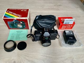 Cámara SE AS antigua Canomatic + flash