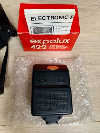 Cámara SE AS antigua Canomatic + flash