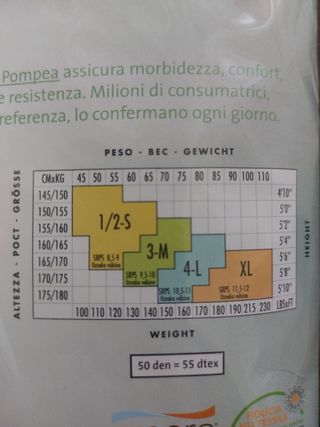 Collant Pompea 50 den. microfibra - 2 paia Nuovi