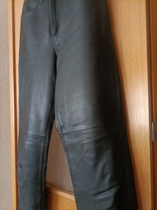 Pantalón piel - Negro