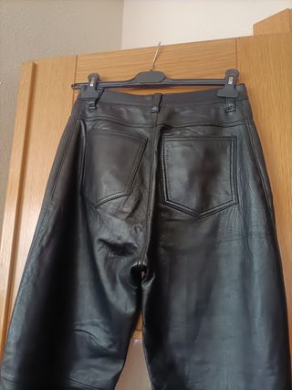 Pantalón piel - Negro