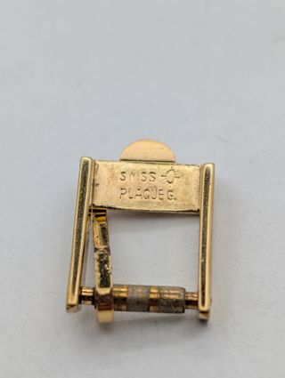 vintage Omega Hebilla Original chapada en oro 8 mm