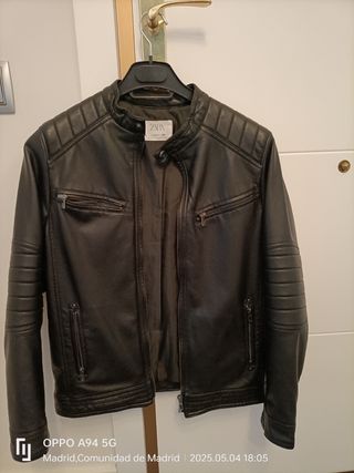 Cazadora Zara efecto cuero 13-14 Años