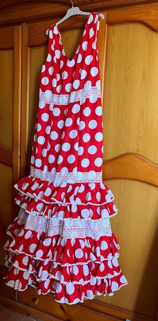 Traje Flamenca lunares rojo-blanco