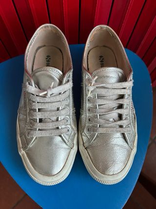 Scarpe Superga 2750 cotu argentate donna 39 argento