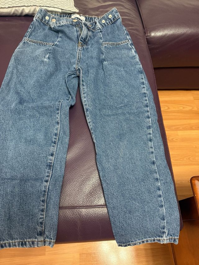 Vaqueros niña tiro alto