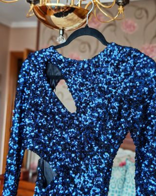 Vestido fiesta ceremonia lentejuelas.S.