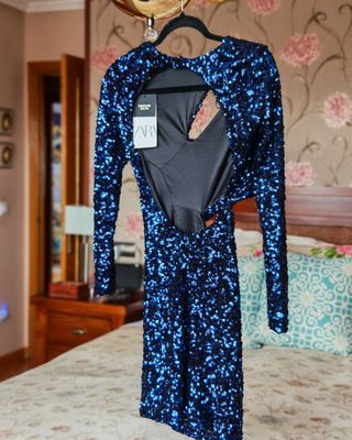 Vestido fiesta ceremonia lentejuelas.S.