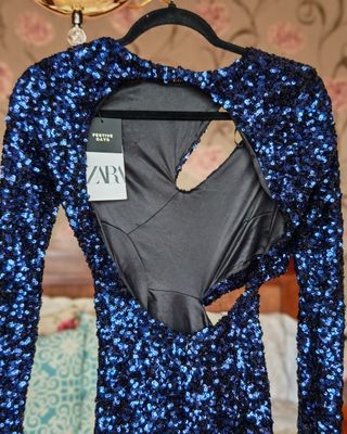 Vestido fiesta ceremonia lentejuelas.S.