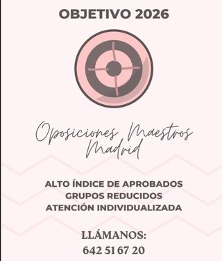 Preparador oposiciones maestros Madrid