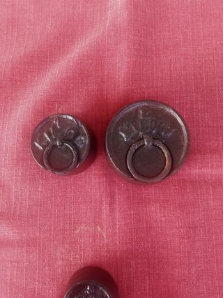 Juego pesas balanza antigua