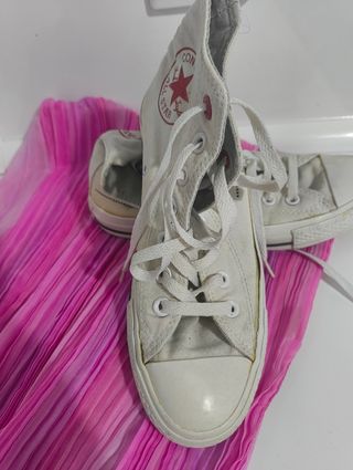 Converse blancas altas - talla 5