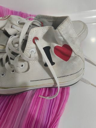 Converse blancas altas - talla 5
